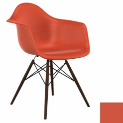 Eames Plastic Chair DAW Esdoorn Donker Eetkamerstoelen