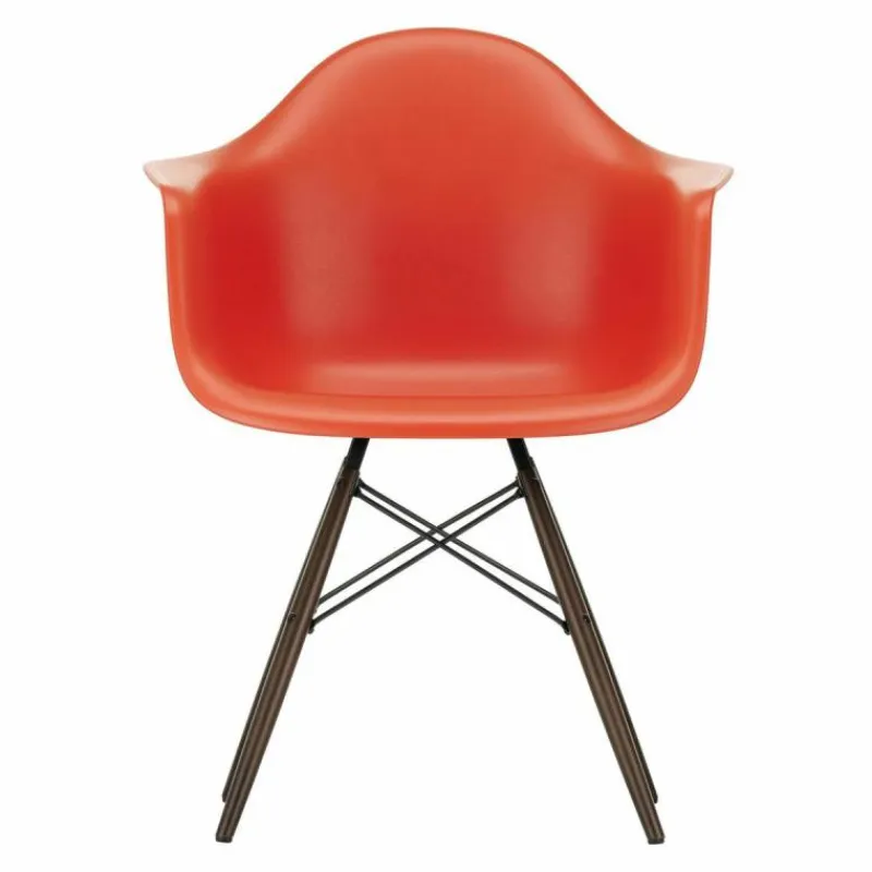 Eames Plastic Chair DAW Esdoorn Donker Eetkamerstoelen