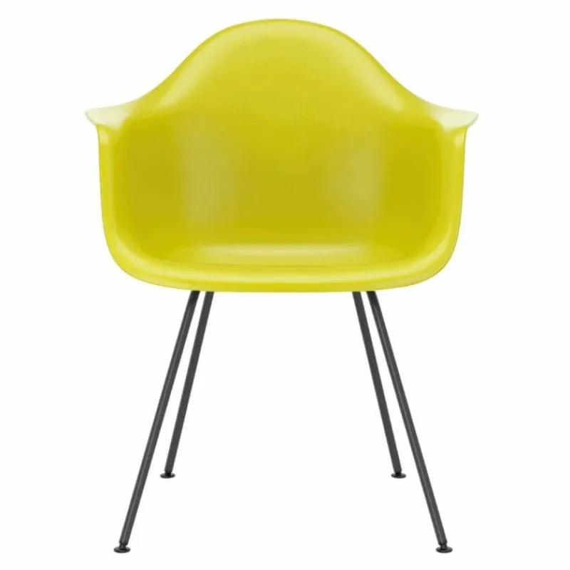 Hot Eames Plastic Chair DAX Zwart Onderstel Tuinstoelen|Eetkamerstoelen