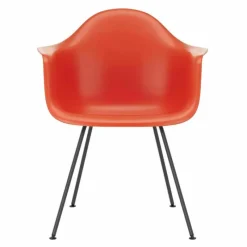 Hot Eames Plastic Chair DAX Zwart Onderstel Tuinstoelen|Eetkamerstoelen