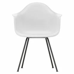 Hot Eames Plastic Chair DAX Zwart Onderstel Tuinstoelen|Eetkamerstoelen