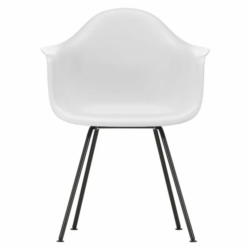 Hot Eames Plastic Chair DAX Zwart Onderstel Tuinstoelen|Eetkamerstoelen