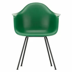 Hot Eames Plastic Chair DAX Zwart Onderstel Tuinstoelen|Eetkamerstoelen