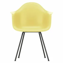 Hot Eames Plastic Chair DAX Zwart Onderstel Tuinstoelen|Eetkamerstoelen
