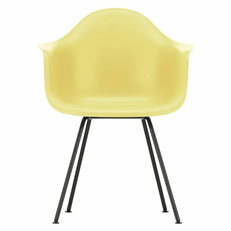 Hot Eames Plastic Chair DAX Zwart Onderstel Tuinstoelen|Eetkamerstoelen