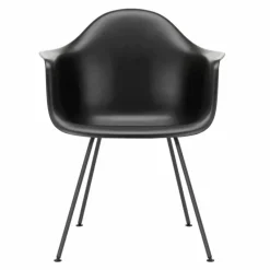 Hot Eames Plastic Chair DAX Zwart Onderstel Tuinstoelen|Eetkamerstoelen