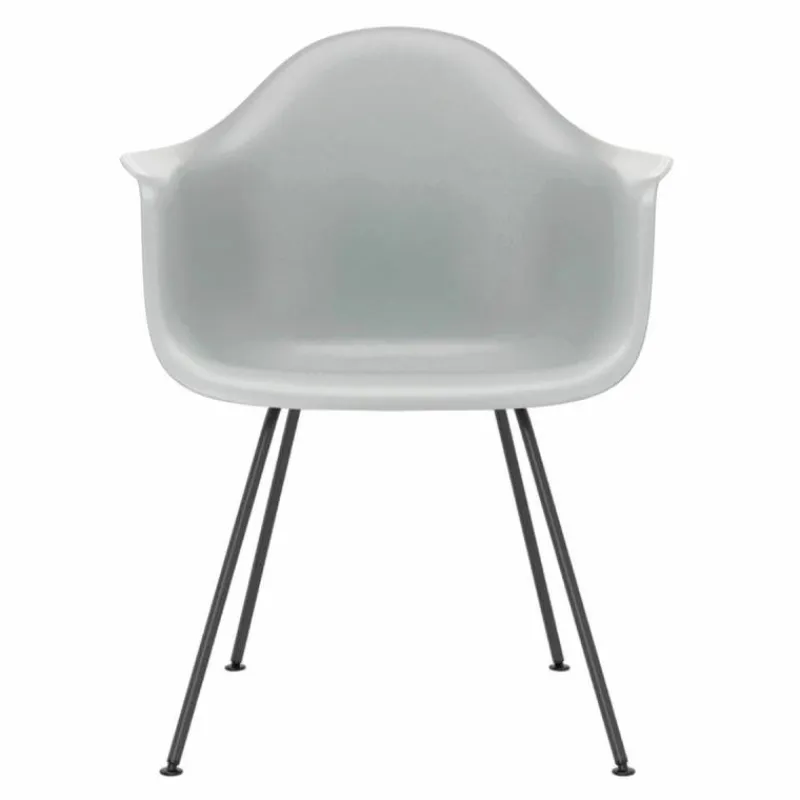 Hot Eames Plastic Chair DAX Zwart Onderstel Tuinstoelen|Eetkamerstoelen