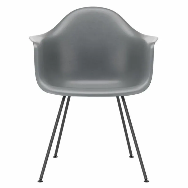 Hot Eames Plastic Chair DAX Zwart Onderstel Tuinstoelen|Eetkamerstoelen