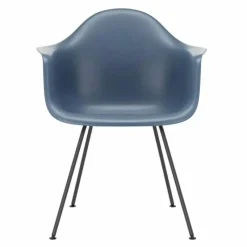 Hot Eames Plastic Chair DAX Zwart Onderstel Tuinstoelen|Eetkamerstoelen