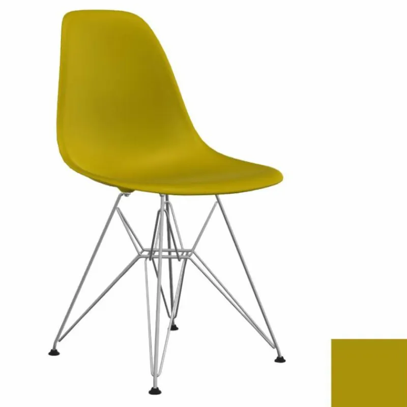 Clearance Eames Plastic Chair DSR Chroom Eetkamerstoelen