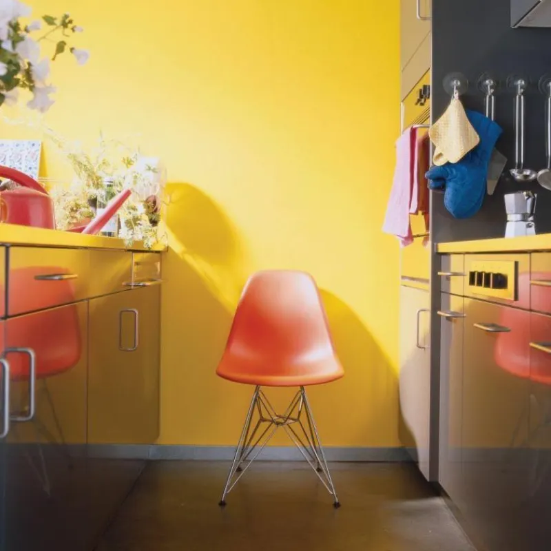 Clearance Eames Plastic Chair DSR Chroom Eetkamerstoelen