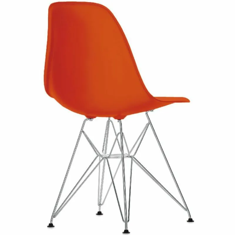 Clearance Eames Plastic Chair DSR Chroom Eetkamerstoelen