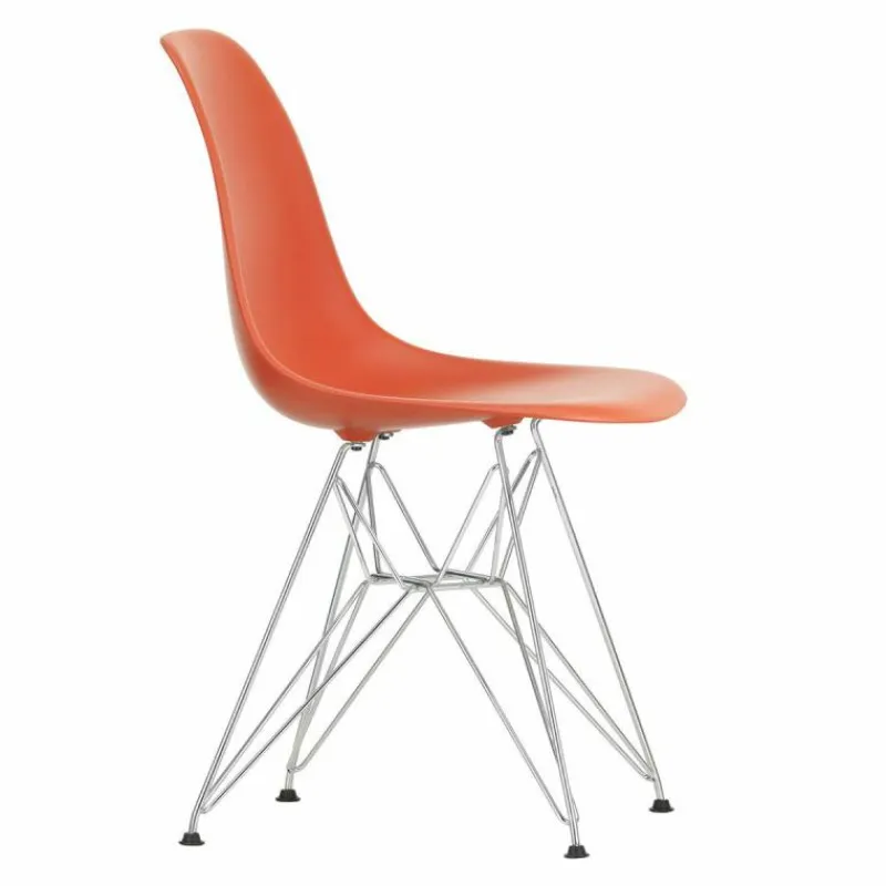 Clearance Eames Plastic Chair DSR Chroom Eetkamerstoelen