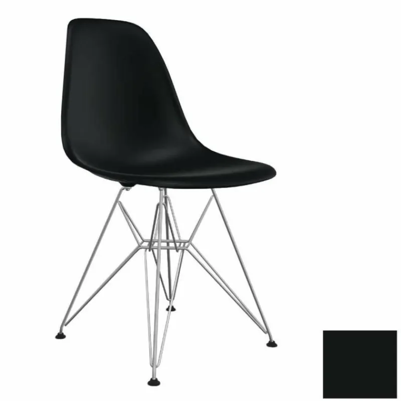 Clearance Eames Plastic Chair DSR Chroom Eetkamerstoelen
