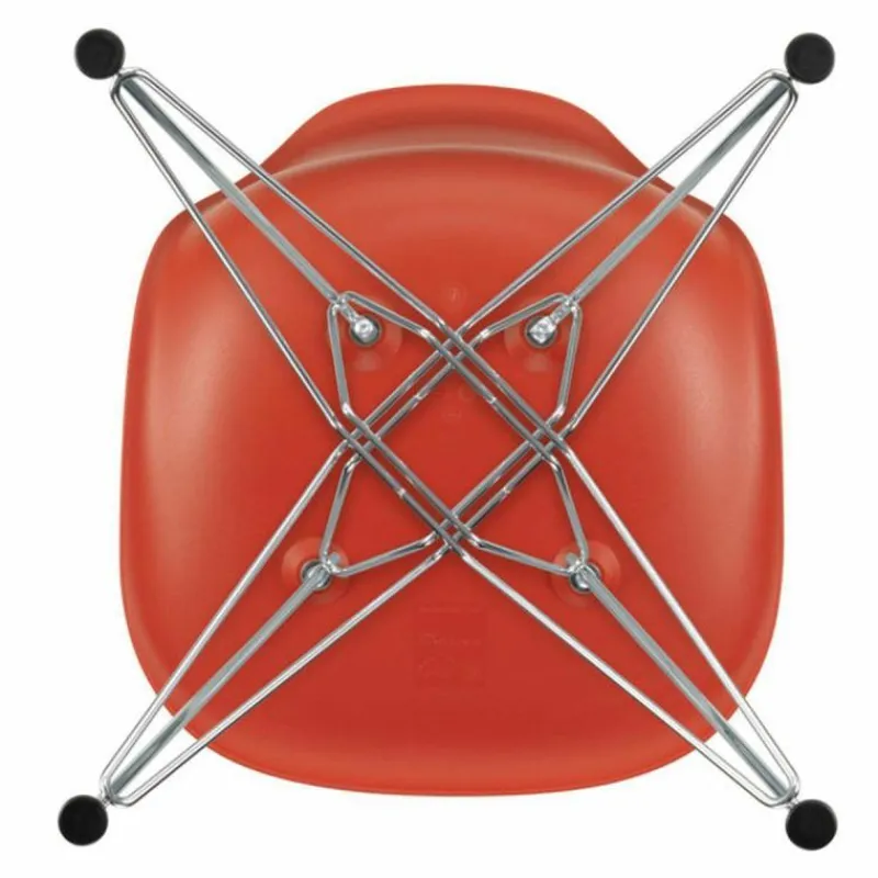 Clearance Eames Plastic Chair DSR Chroom Eetkamerstoelen