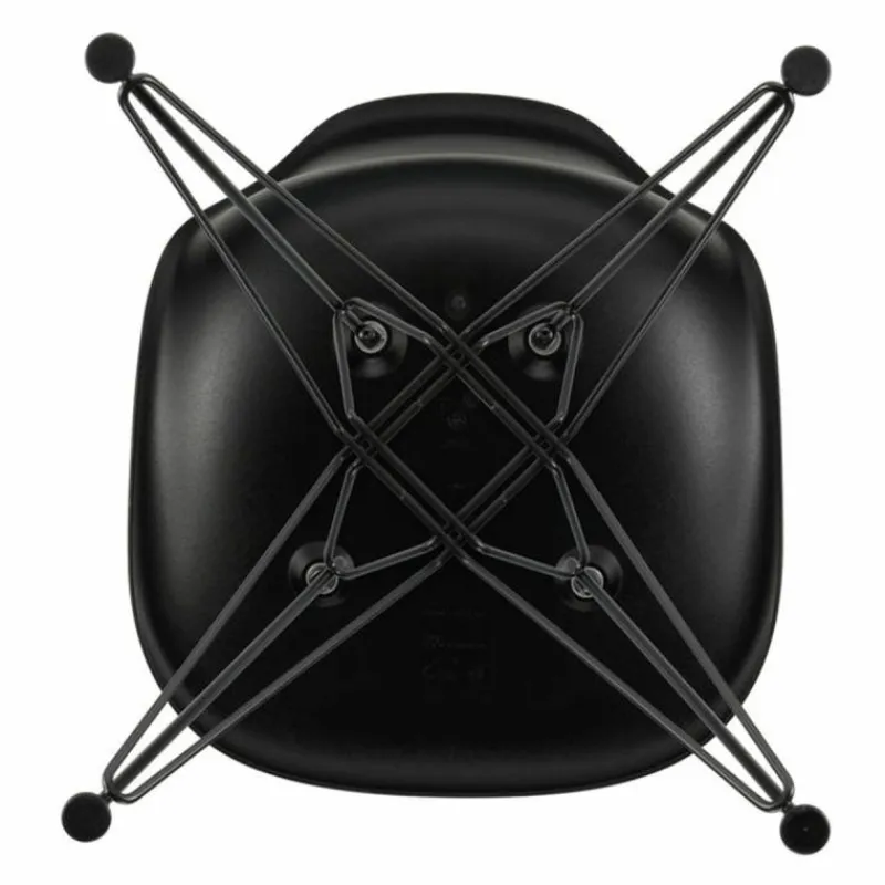 New Eames Plastic Chair DSR Zwart Tuinstoelen|Eetkamerstoelen