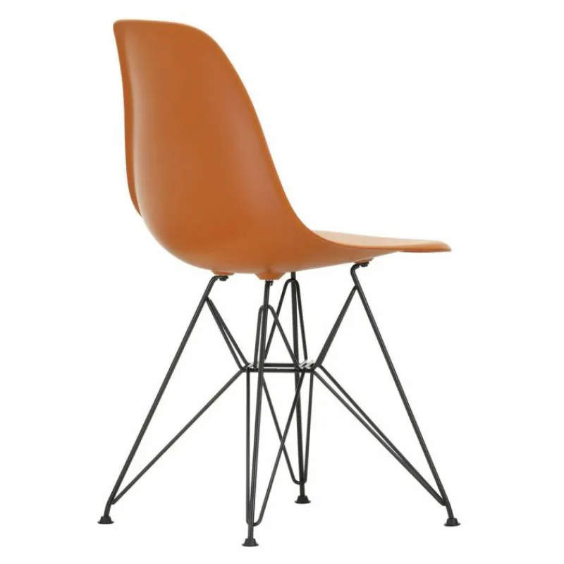New Eames Plastic Chair DSR Zwart Tuinstoelen|Eetkamerstoelen