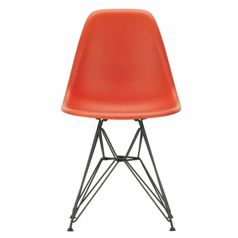 New Eames Plastic Chair DSR Zwart Tuinstoelen|Eetkamerstoelen