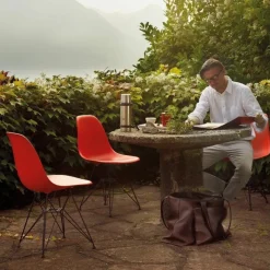 New Eames Plastic Chair DSR Zwart Tuinstoelen|Eetkamerstoelen