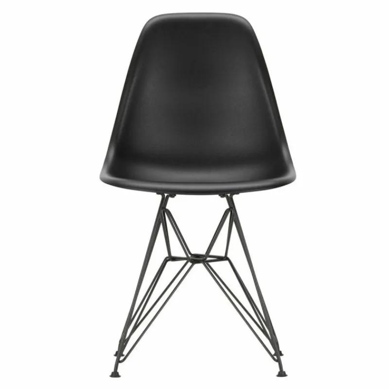 New Eames Plastic Chair DSR Zwart Tuinstoelen|Eetkamerstoelen