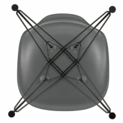 New Eames Plastic Chair DSR Zwart Tuinstoelen|Eetkamerstoelen