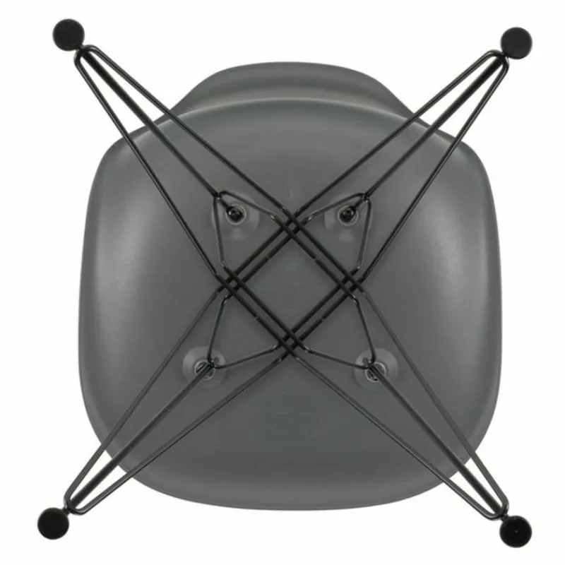 New Eames Plastic Chair DSR Zwart Tuinstoelen|Eetkamerstoelen