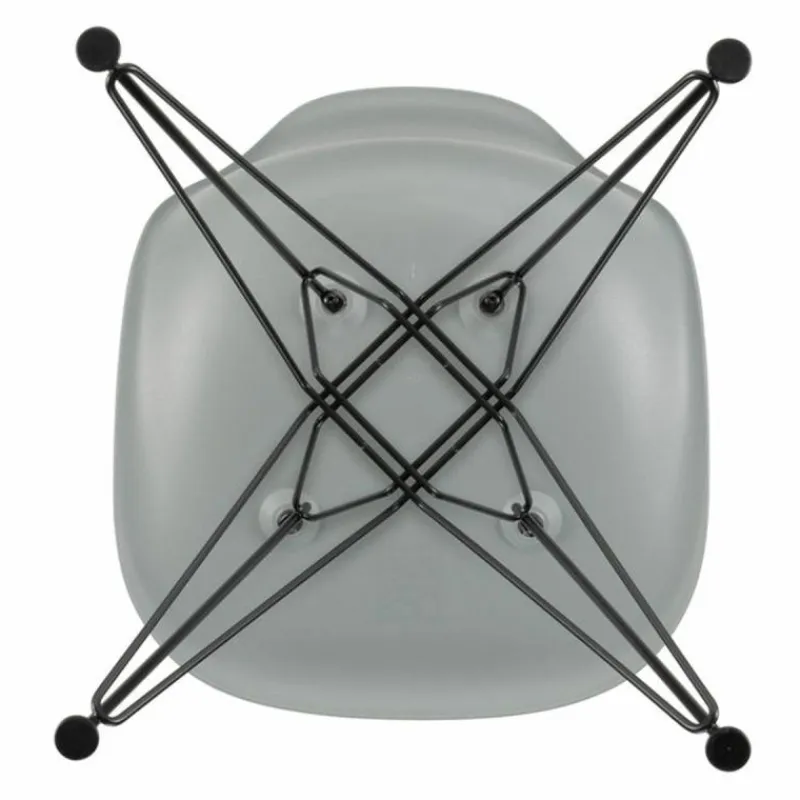 New Eames Plastic Chair DSR Zwart Tuinstoelen|Eetkamerstoelen