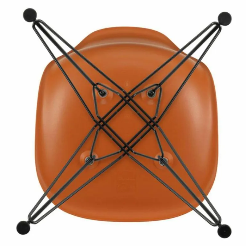 New Eames Plastic Chair DSR Zwart Tuinstoelen|Eetkamerstoelen