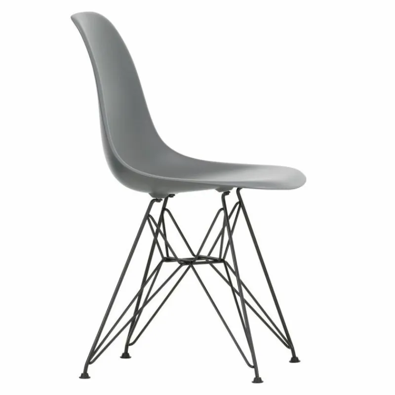 New Eames Plastic Chair DSR Zwart Tuinstoelen|Eetkamerstoelen