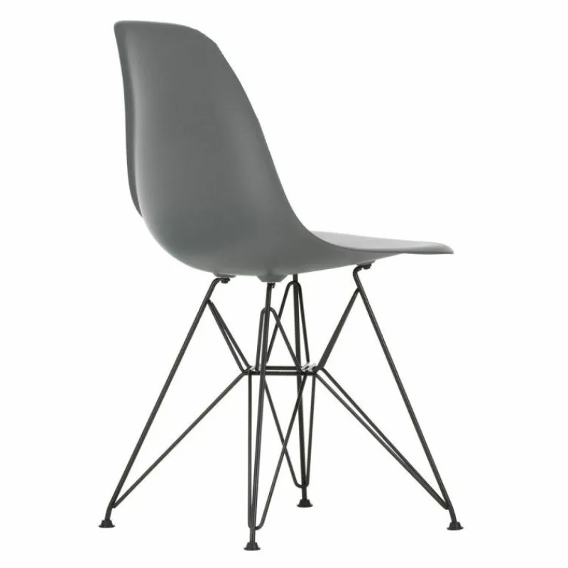 New Eames Plastic Chair DSR Zwart Tuinstoelen|Eetkamerstoelen