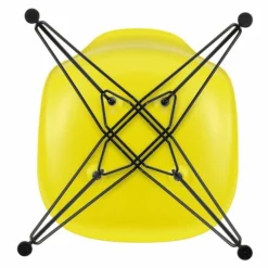 New Eames Plastic Chair DSR Zwart Tuinstoelen|Eetkamerstoelen