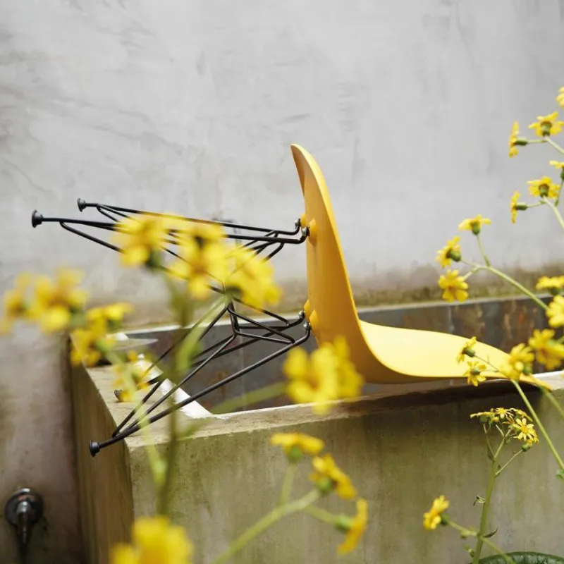 New Eames Plastic Chair DSR Zwart Tuinstoelen|Eetkamerstoelen