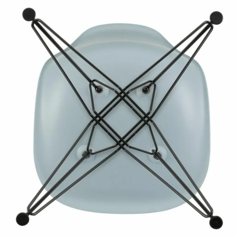 New Eames Plastic Chair DSR Zwart Tuinstoelen|Eetkamerstoelen