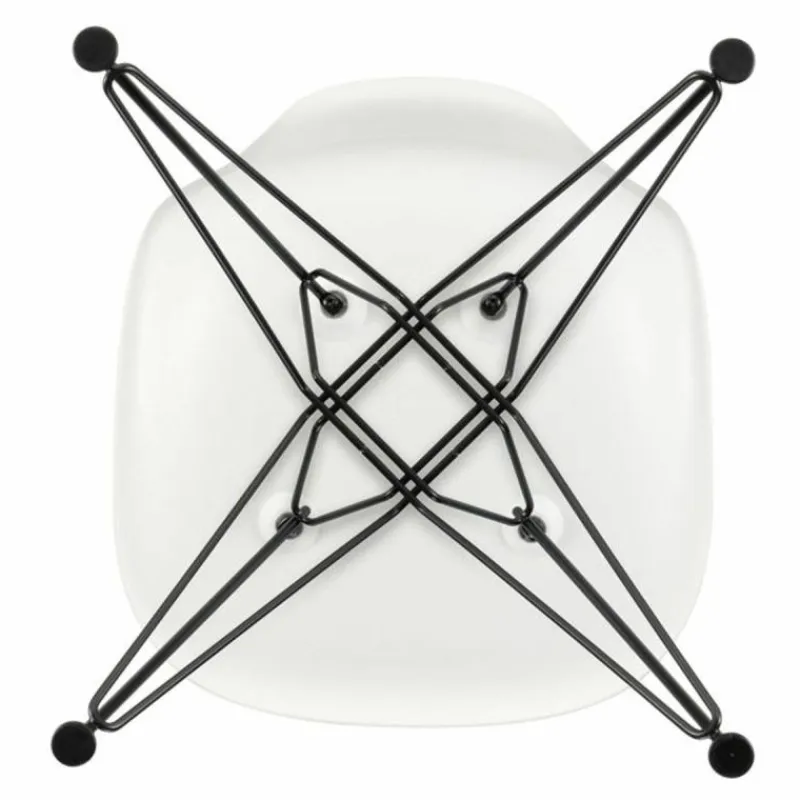 New Eames Plastic Chair DSR Zwart Tuinstoelen|Eetkamerstoelen
