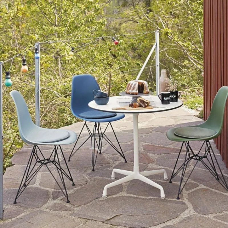 New Eames Plastic Chair DSR Zwart Tuinstoelen|Eetkamerstoelen