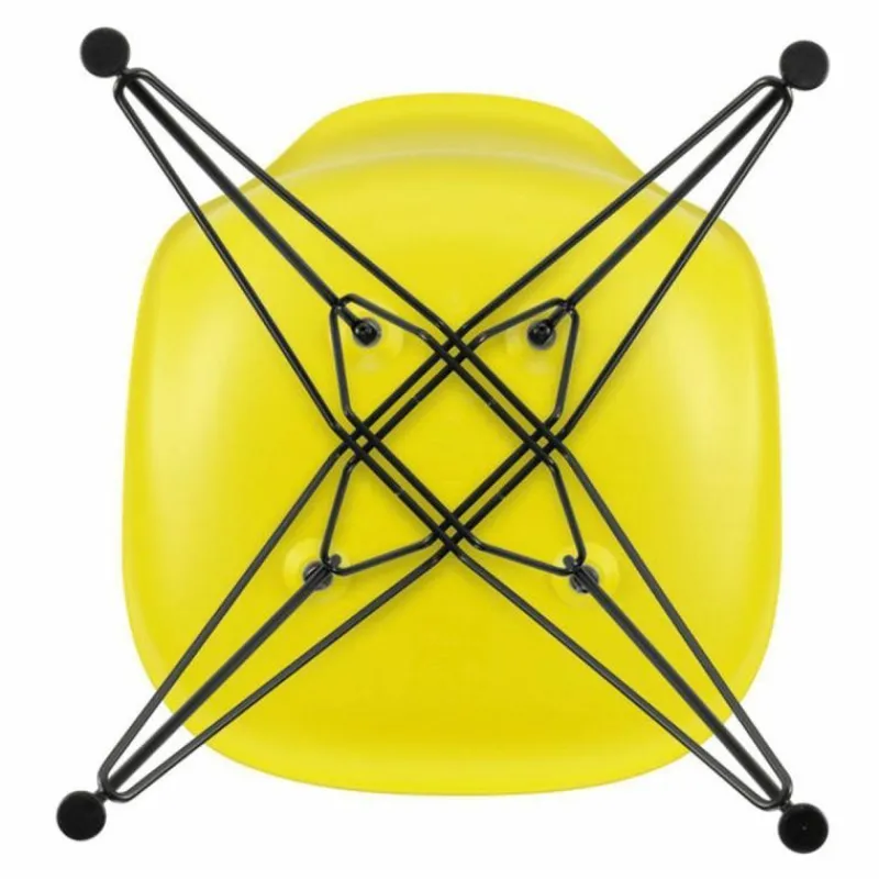 New Eames Plastic Chair DSR Zwart Tuinstoelen|Eetkamerstoelen
