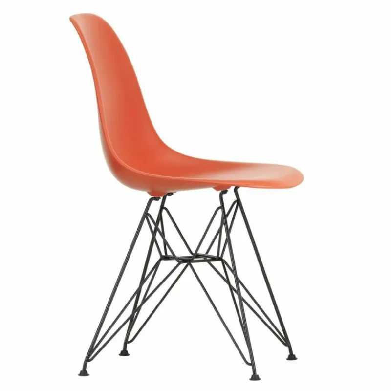 New Eames Plastic Chair DSR Zwart Tuinstoelen|Eetkamerstoelen