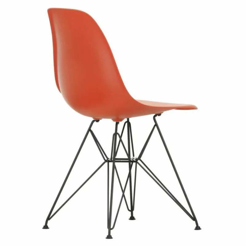 New Eames Plastic Chair DSR Zwart Tuinstoelen|Eetkamerstoelen