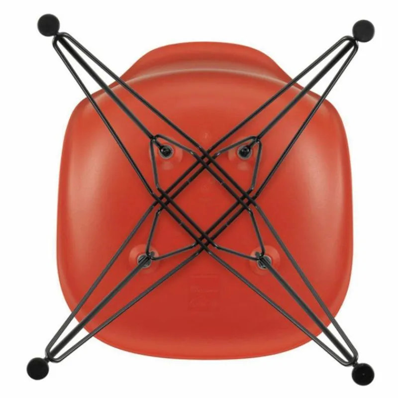 New Eames Plastic Chair DSR Zwart Tuinstoelen|Eetkamerstoelen