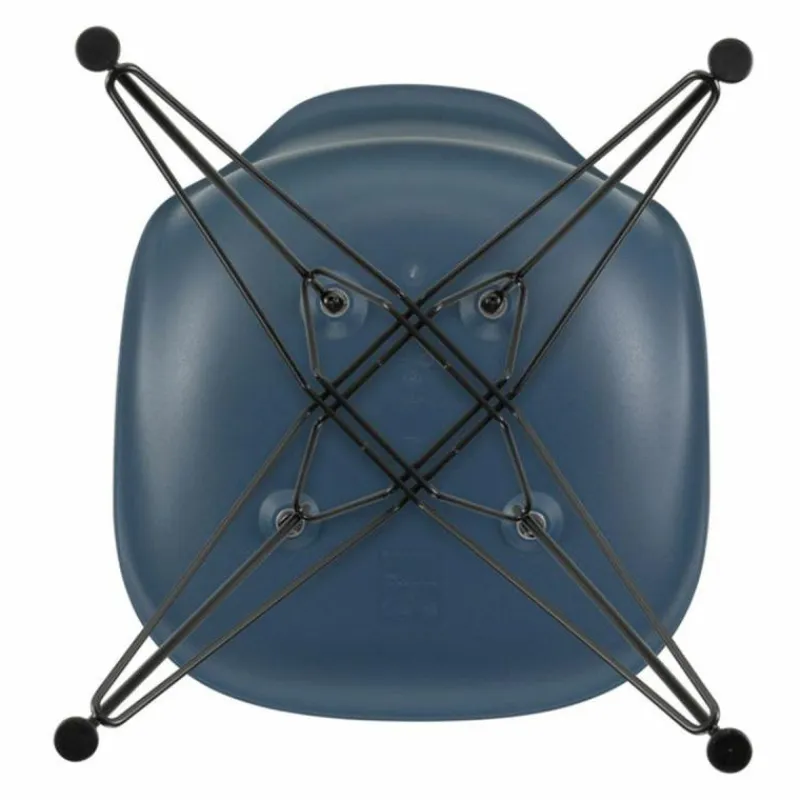 New Eames Plastic Chair DSR Zwart Tuinstoelen|Eetkamerstoelen