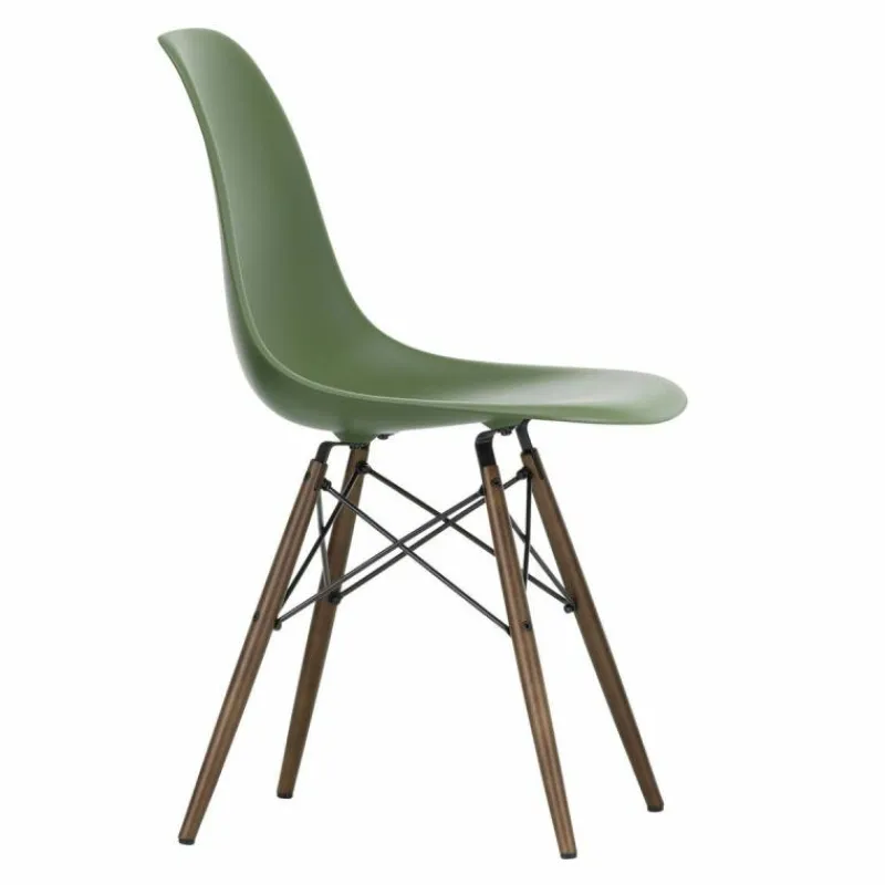 Online Eames Plastic Chair DSW Stoel Esdoorn Donker Eetkamerstoelen