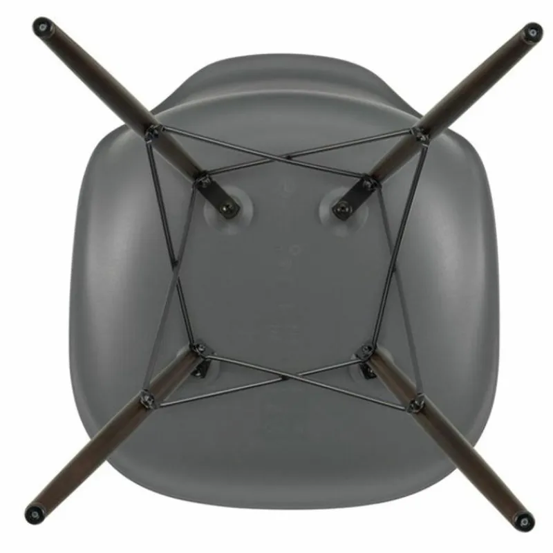 Online Eames Plastic Chair DSW Stoel Esdoorn Donker Eetkamerstoelen