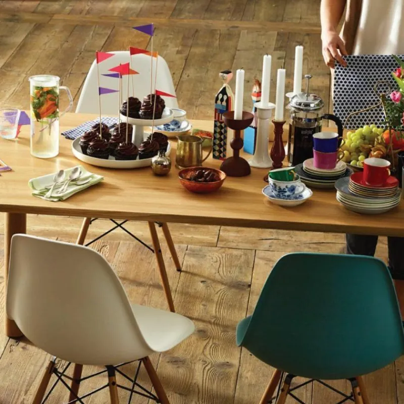 Sale Eames Plastic Chair DSW Stoel Esdoorn Gelig Eetkamerstoelen