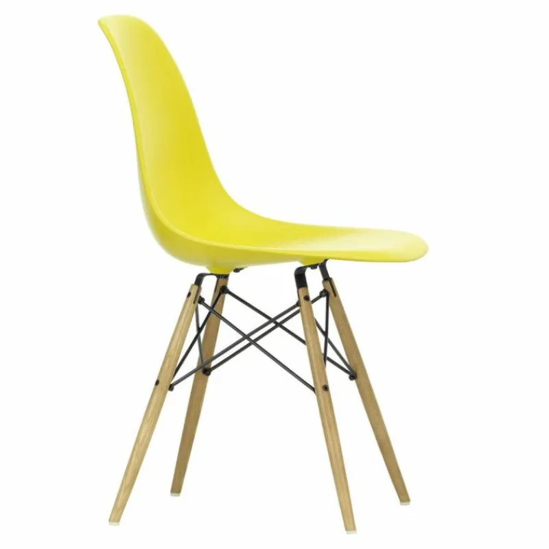 Sale Eames Plastic Chair DSW Stoel Esdoorn Gelig Eetkamerstoelen