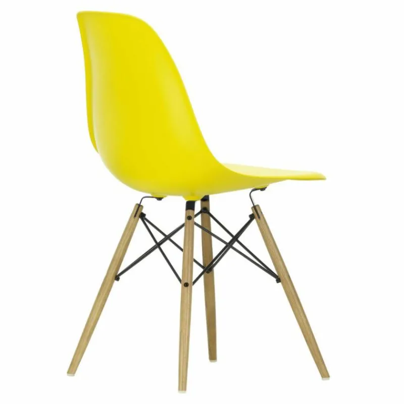 Sale Eames Plastic Chair DSW Stoel Esdoorn Gelig Eetkamerstoelen