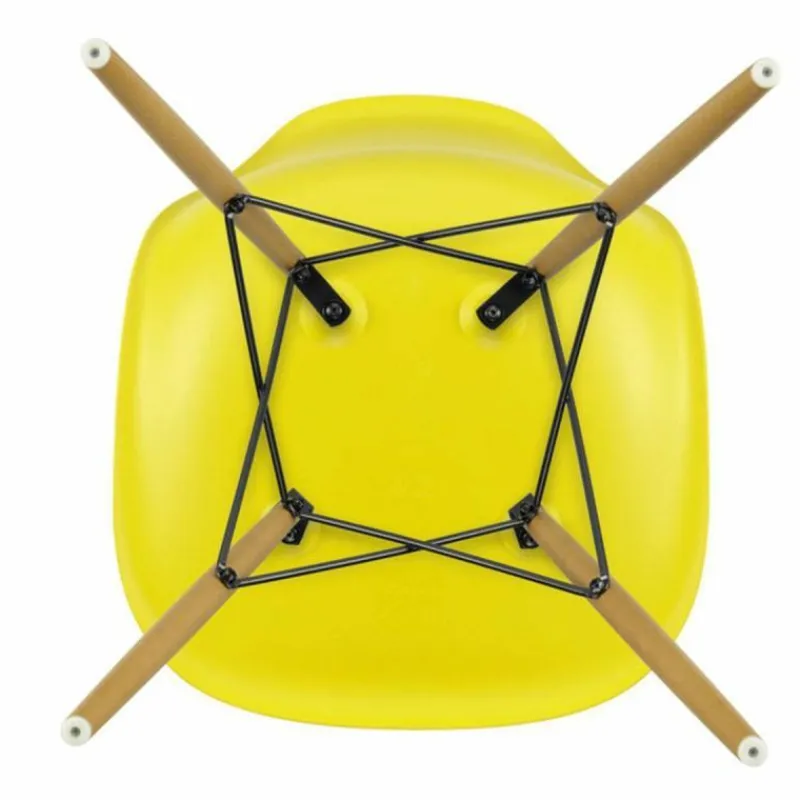 Sale Eames Plastic Chair DSW Stoel Esdoorn Gelig Eetkamerstoelen
