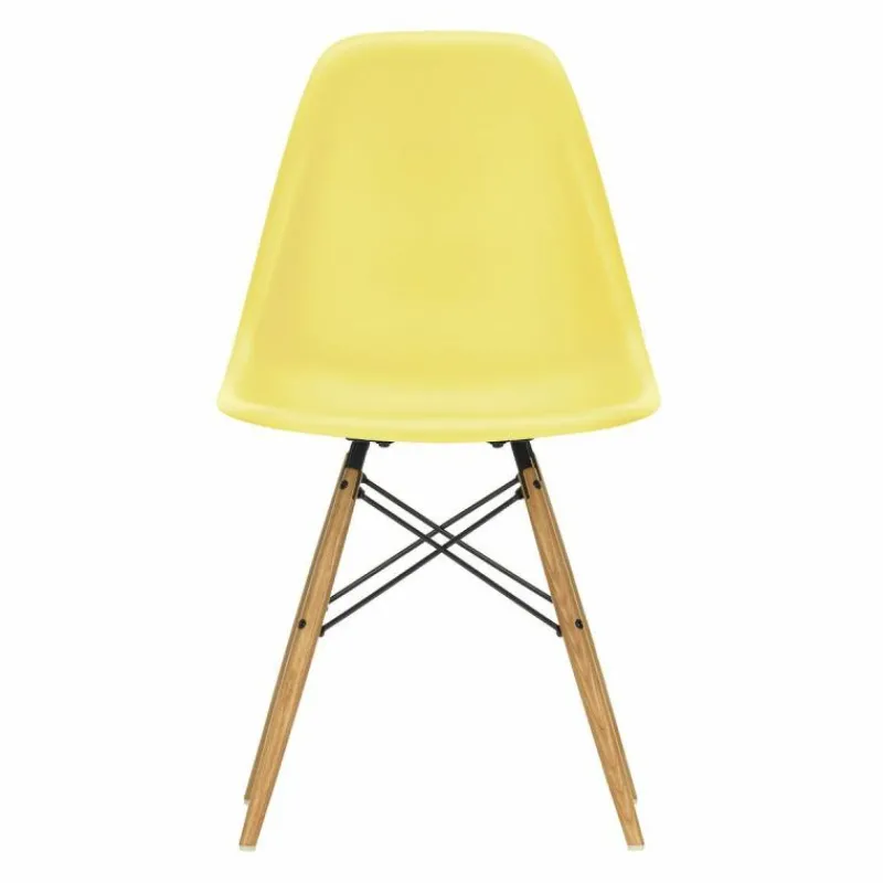 Sale Eames Plastic Chair DSW Stoel Esdoorn Gelig Eetkamerstoelen