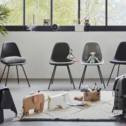 Hot Eames Plastic Chair DSX Chroom Eetkamerstoelen