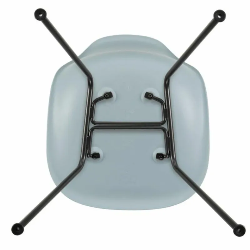 Hot Eames Plastic Chair DSX Zwart Onderstel Eetkamerstoelen