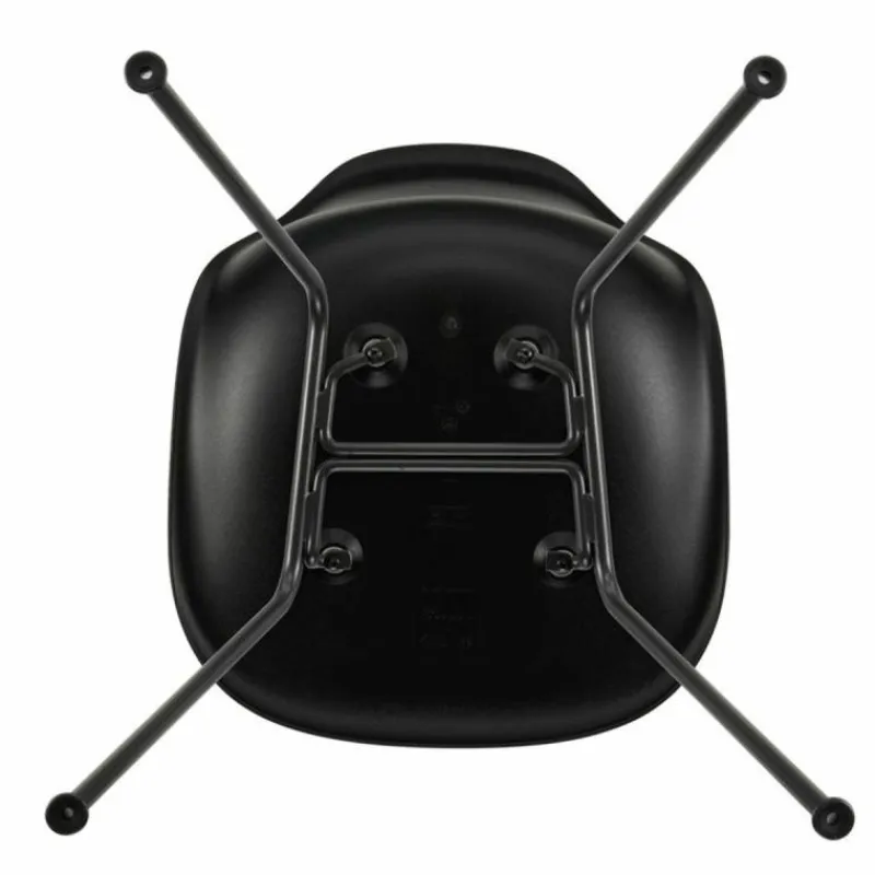 Hot Eames Plastic Chair DSX Zwart Onderstel Eetkamerstoelen